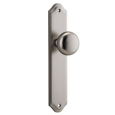 Iver Door Knob Cambridge Shouldered Latch Pair Satin Nickel D55xP62mm BPH250xW48mm