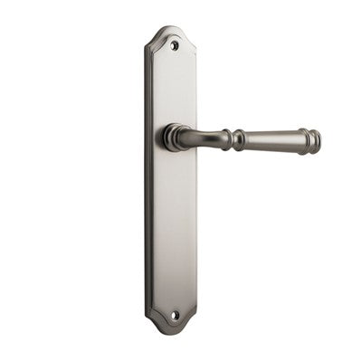 Iver Door Lever Verona Shouldered Latch Pair Satin Nickel L122xP58mm BPH250xW48mm