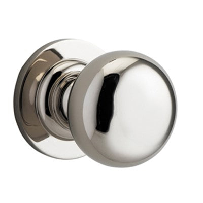 Iver Door Knob Cambridge Rose Round Concealed Fix Pair Polished Nickel D55xP67mm BPD58mm