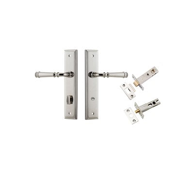 Iver Door Lever Verona Stepped Polished Nickel Privacy Kit