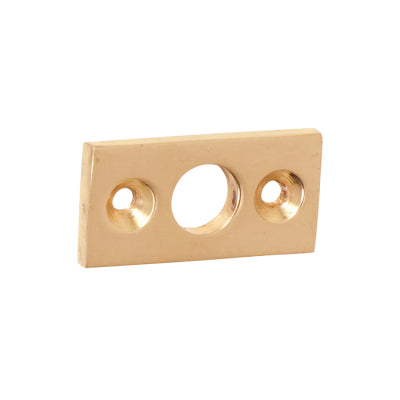 Tradco Plate Keeper Polished Brass L32xW15mm Bolt 9mm