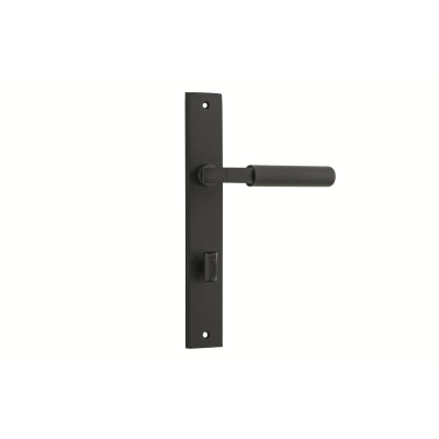 Iver Door Lever Brunswick Rectangular Privacy Pair Matt Black CTC85mm L120xP57mm BPH240xW38mm