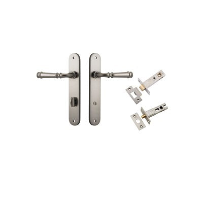 Iver Door Lever Verona Oval Satin Nickel Privacy Kit