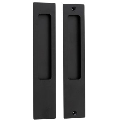 Iver Sliding Door Pull Rectangular Pair Matt Black H225xW45xP2.5mm