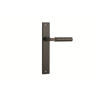 Iver Door Lever Berlin Rectangular Latch Pair Signature Brass L120xP57mm BPH240xW38mm