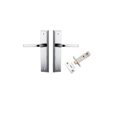 Iver Door Lever Annecy Stepped Polished Chrome Passage Kit