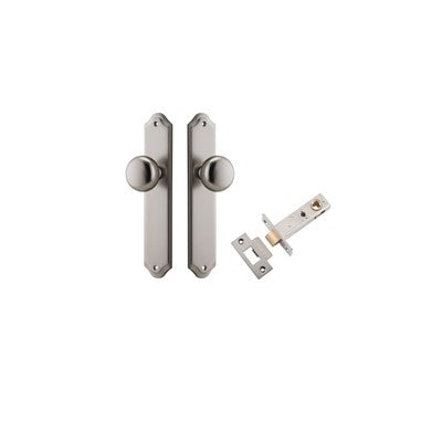 Iver Door Knob Cambridge Shouldered Satin Nickel Passage Kit