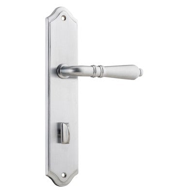 Iver Door Lever Sarlat Shouldered Privacy Pair Brushed Chrome CTC85mm L111xP55mm BPH250xW48mm