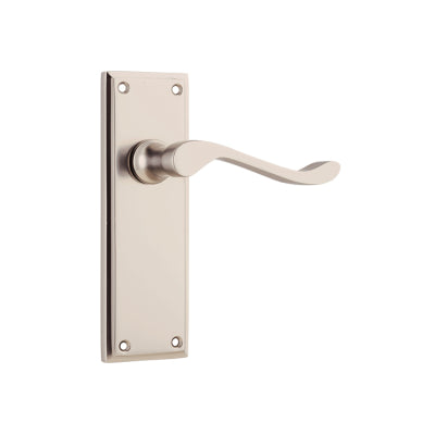 Tradco Door Lever Camden Latch Pair Satin Nickel H152xW50xP60mm