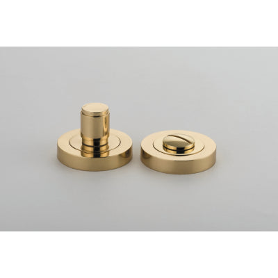 Iver Privacy Turn Berlin Rose Round Concealed Fix Pair Polished Brass D52xP35mm