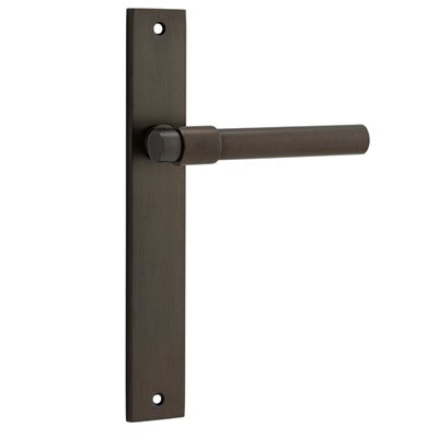 Iver Door Lever Helsinki Rectangular Latch Pair Signature Brass L137xP58mm BPH240xW38mm