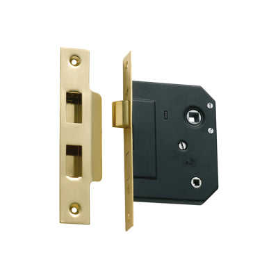 Tradco Mortice Lock Privacy Polished Brass CTC57mm Backset 57mm