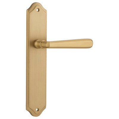 Iver Door Lever Copenhagen Shouldered Latch Pair Brushed Brass L120xP59mm BPH250xW48mm