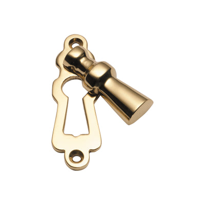 Tradco Escutcheon Covered Polished Brass H60xW20mm