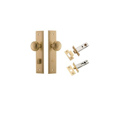 Iver Door Knob Paddington Stepped Brushed Brass Privacy Kit