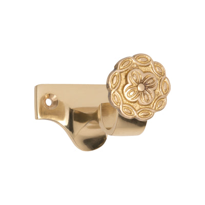 Tradco Curtain Bracket Centre Polished Brass ID19mm