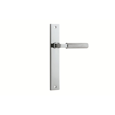 Iver Door Lever Brunswick Rectangular Latch Pair Polished Chrome L120xP57mm BPH240xW38mm