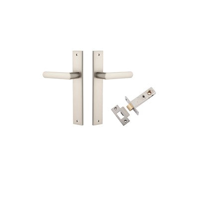 Iver Door Lever Osaka Rectangular Satin Nickel Passage Kit