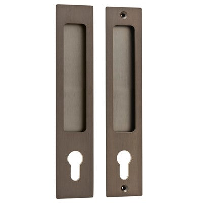 Iver Sliding Door Pull Rectangular Euro Pair Signature Brass H225xW45xP2.5mm