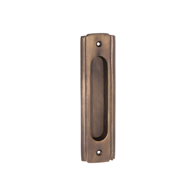 Tradco Sliding Door Pull Traditional Antique Brass H150xW43mm