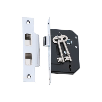 Tradco Mortice Lock 3 Lever Chrome Plated CTC57mm Backset 44mm