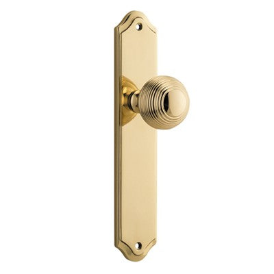 Iver Door Knob Guildford Shouldered Latch Pair Polished Brass D52xP74mm BPH250xW48mm