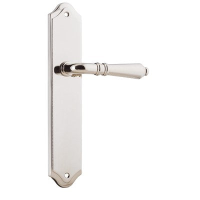 Iver Door Lever Sarlat Shouldered Latch Pair Polished Nickel L111xP55mm BPH250xW48mm