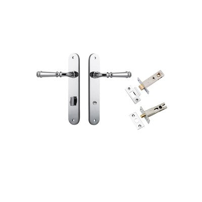 Iver Door Lever Verona Oval Polished Chrome Privacy Kit