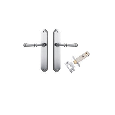 Iver Door Lever Verona Shouldered Brushed Chrome Passage Kit