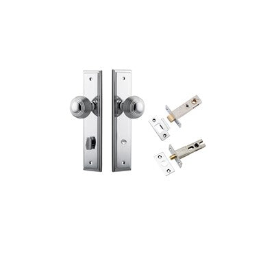 Iver Door Knob Guildford Stepped Polished Chrome Privacy Kit