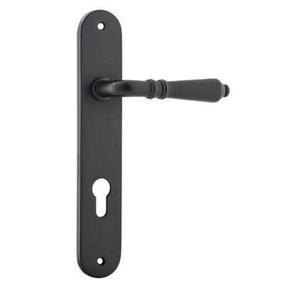 Iver Door Lever Sarlat Oval Euro Pair Matt Black CTC85mm L111xP53mm BPH240xW40mm