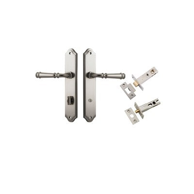 Iver Door Lever Verona Shouldered Satin Nickel Privacy Kit