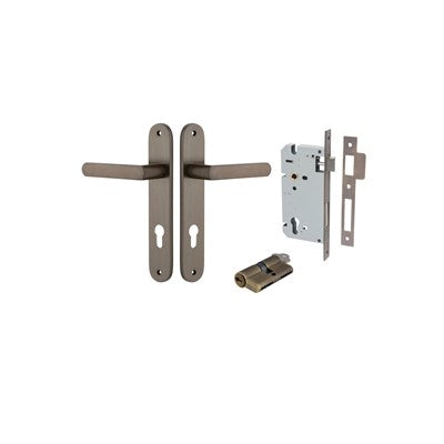 Iver Door Lever Osaka Oval Signature Brass Key / Key Entrance Kit