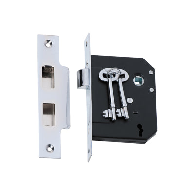 Tradco Mortice Lock 3 Lever Chrome Plated CTC57mm Backset 57mm