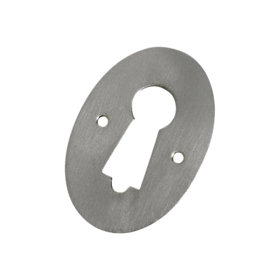 Tradco Escutcheon Pressed Satin Chrome H44xW30mm