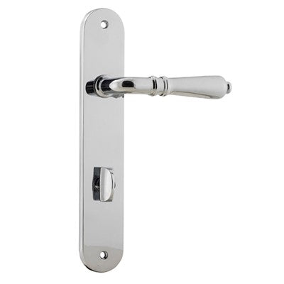 Iver Door Lever Sarlat Oval Privacy Pair Polished Chrome CTC85mm L111xP53mm BPH240xW40mm