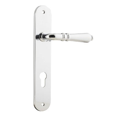 Iver Door Lever Sarlat Oval Euro Pair Polished Chrome CTC85mm L111xP53mm BPH240xW40mm