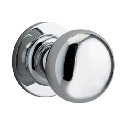 Iver Door Knob Cambridge Rose Round Concealed Fix Pair Polished Chrome D55xP67mm BPD58mm