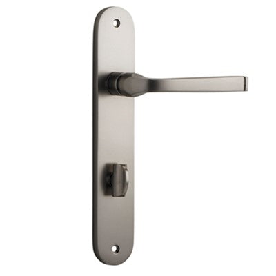 Iver Door Lever Annecy Oval Privacy Pair Satin Nickel CTC85mm L117xP63mm BPH240xW40mm