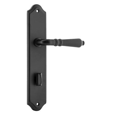 Iver Door Lever Sarlat Shouldered Privacy Pair Matt Black CTC85mm L111xP55mm BPH250xW48mm