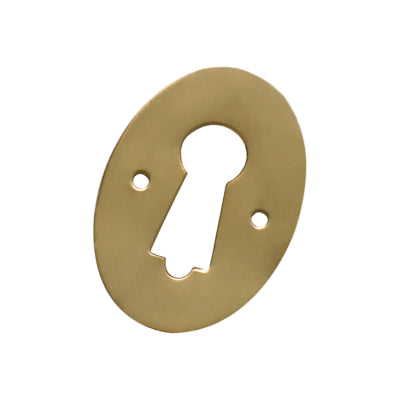 Tradco Escutcheon Pressed Polished Brass H44xW30mm