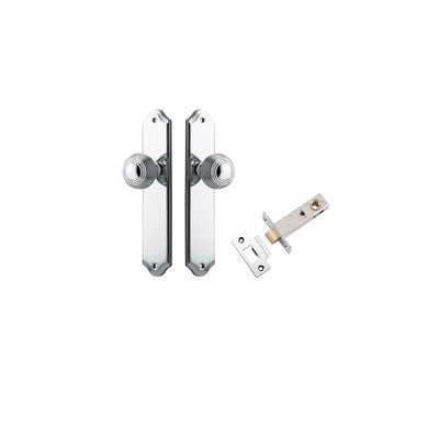 Iver Door Knob Guildford Shouldered Polished Chrome Passage Kit