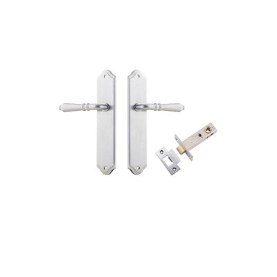 Iver Door Lever Sarlat Shouldered Brushed Chrome Passage Kit