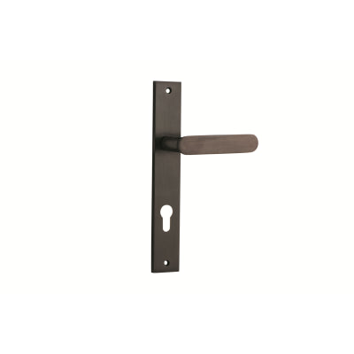 Iver Door Lever Bronte Rectangular Euro Pair Signature Brass CTC85mm L117xP53mm BPH240xW38mm