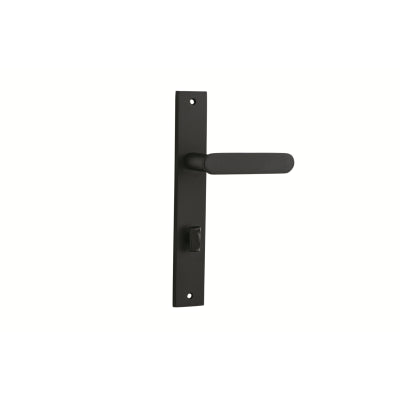 Iver Door Lever Bronte Rectangular Privacy Pair Matt Black CTC85mm L117xP53mm BPH240xW38mm