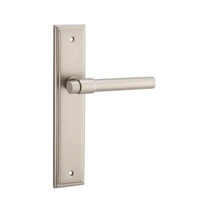 Iver Door Lever Helsinki Stepped Latch Pair Satin Nickel L137xP61mm BPH237xW50mm