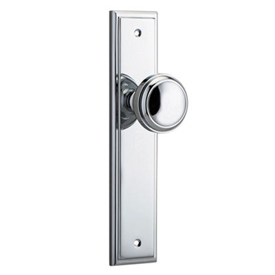 Iver Door Knob Paddington Stepped Latch Pair Polished Chrome D55xP64mm BPH237xW50mm