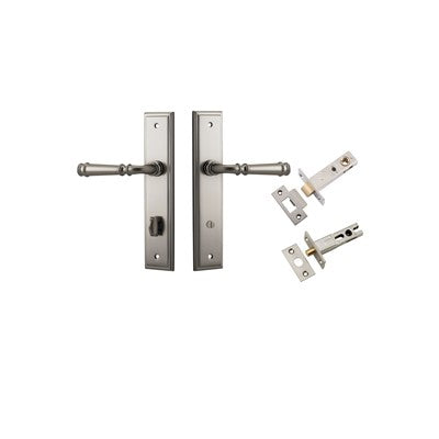 Iver Door Lever Verona Stepped Satin Nickel Privacy Kit