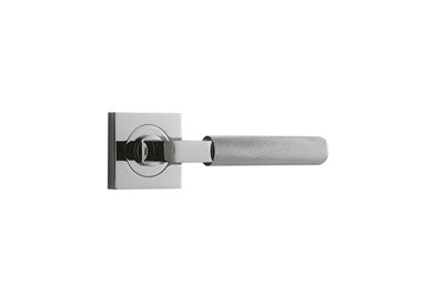 Iver Door Lever Brunswick Rose Square Concealed Fix Pair Polished Chrome L120xP60mm BPH52xW52mm