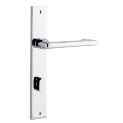 Iver Door Lever Baltimore Return Rectangular Privacy Pair Polished Chrome CTC85mm L128xP54mm BPH240xW38mm